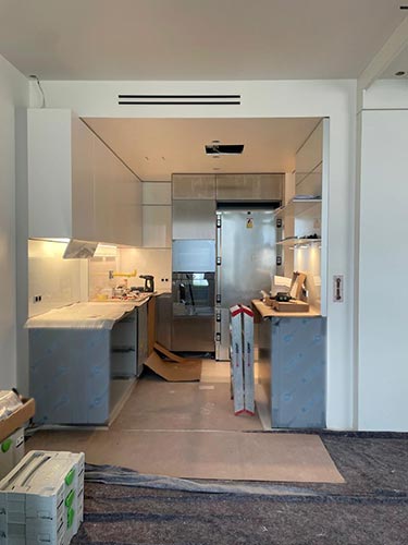 photo avant du nettoyage fin de chantier de cuisine