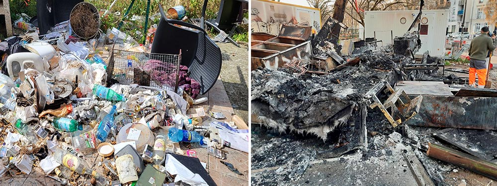 interventions de débarras de Nova Clean : image de débarras de déchets et débarras de débris après incendie