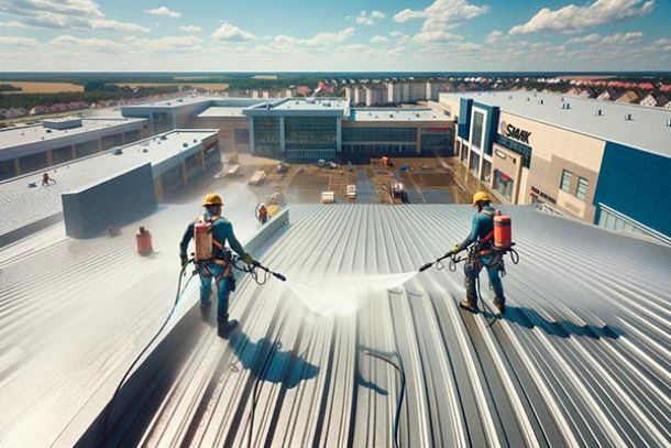 Nettoyage de toitures industrielles