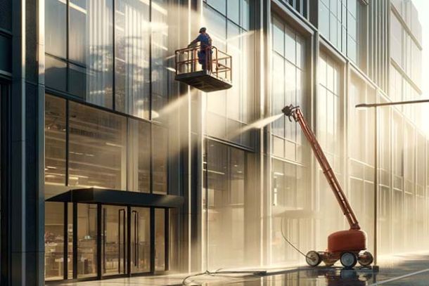 Nettoyage de vitres d'immeubles et bâtiments