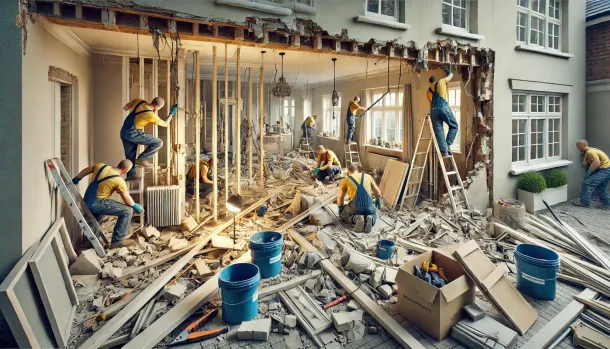 Déconstruction de bâtiments