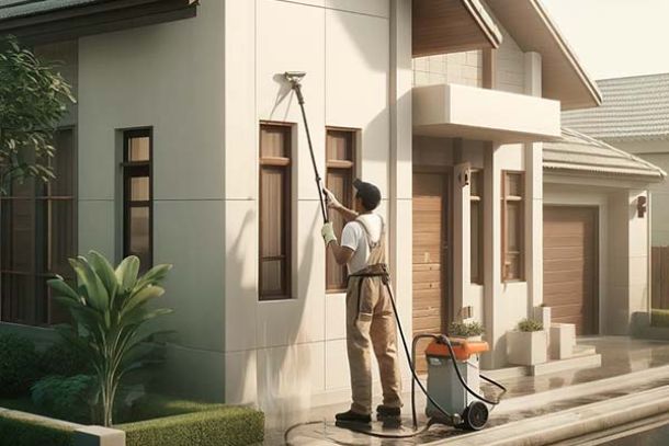 Nettoyage façade maison